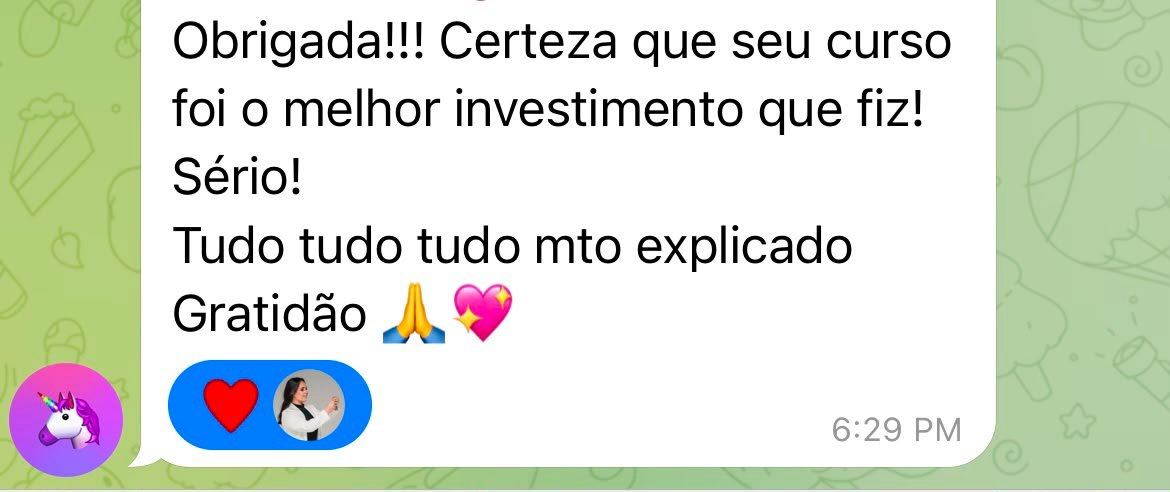 Depoimento de aluna sobre o curso